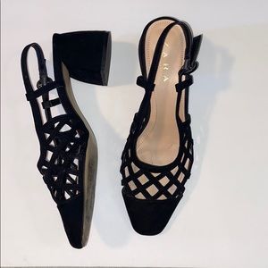Zara Trafaluc Block Heel Sandals
